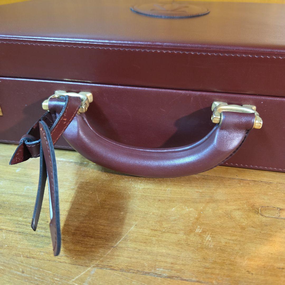 Cartierカルティエ マストライン アタッシュケース バーガンディボルドー