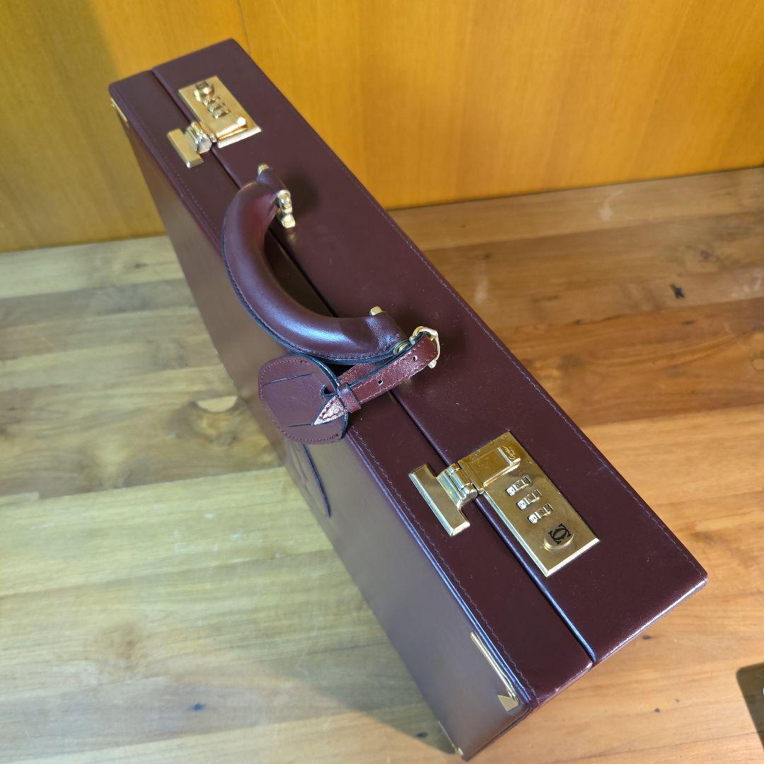 Cartierカルティエ マストライン アタッシュケース バーガンディボルドー