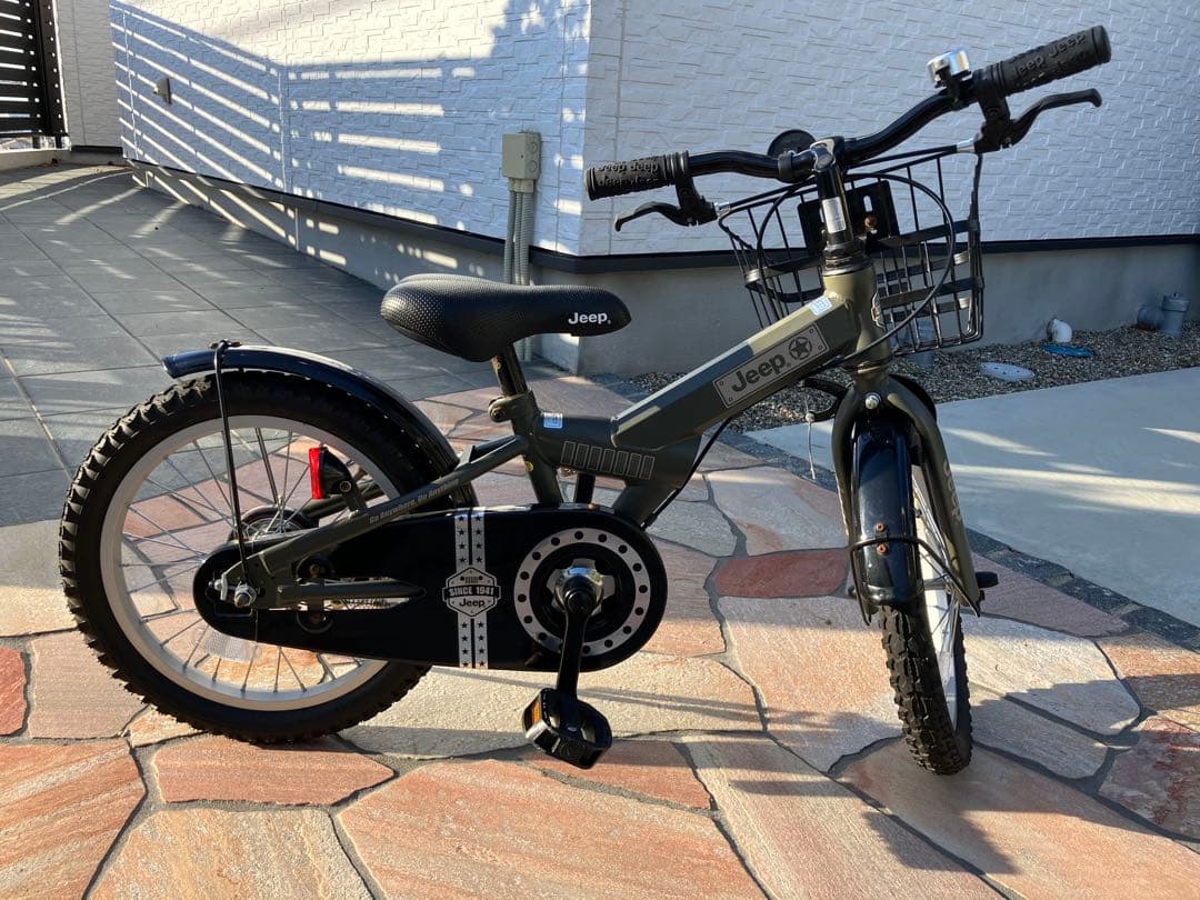 【♡NJAT♡ 】Jeep 子供用自転車 16インチ オリーブグリーン