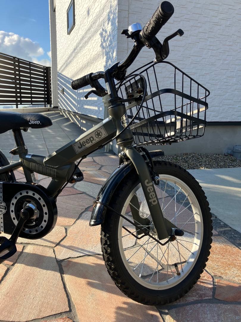 【♡NJAT♡ 】Jeep 子供用自転車 16インチ オリーブグリーン