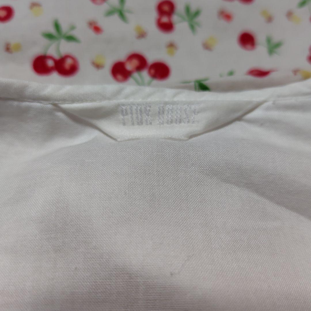 PINKHOUSE　ピンクハウス　フリル付きホワイトコットンシャツ