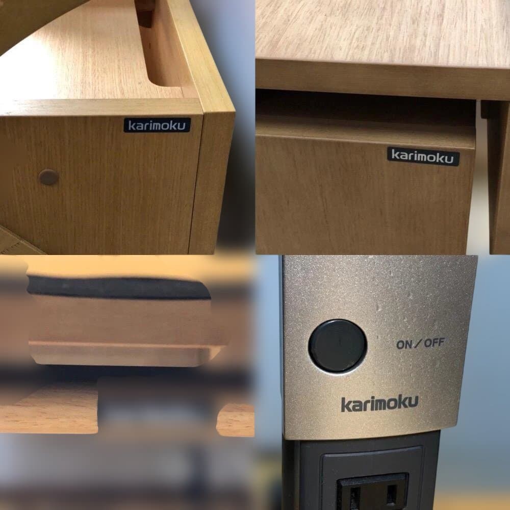 ①デスク　料無料 カリモク 学習机4点セット ナチュラル 勉強机　88321