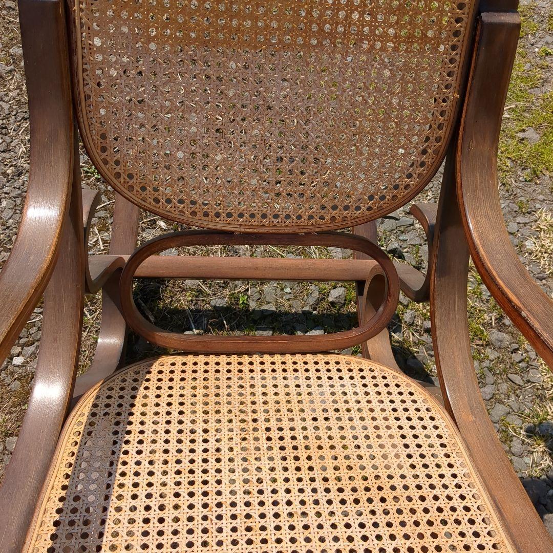 籘　ラタン　ロッキングチェア　ベントウッド　曲げ木　レトロ　アンティーク