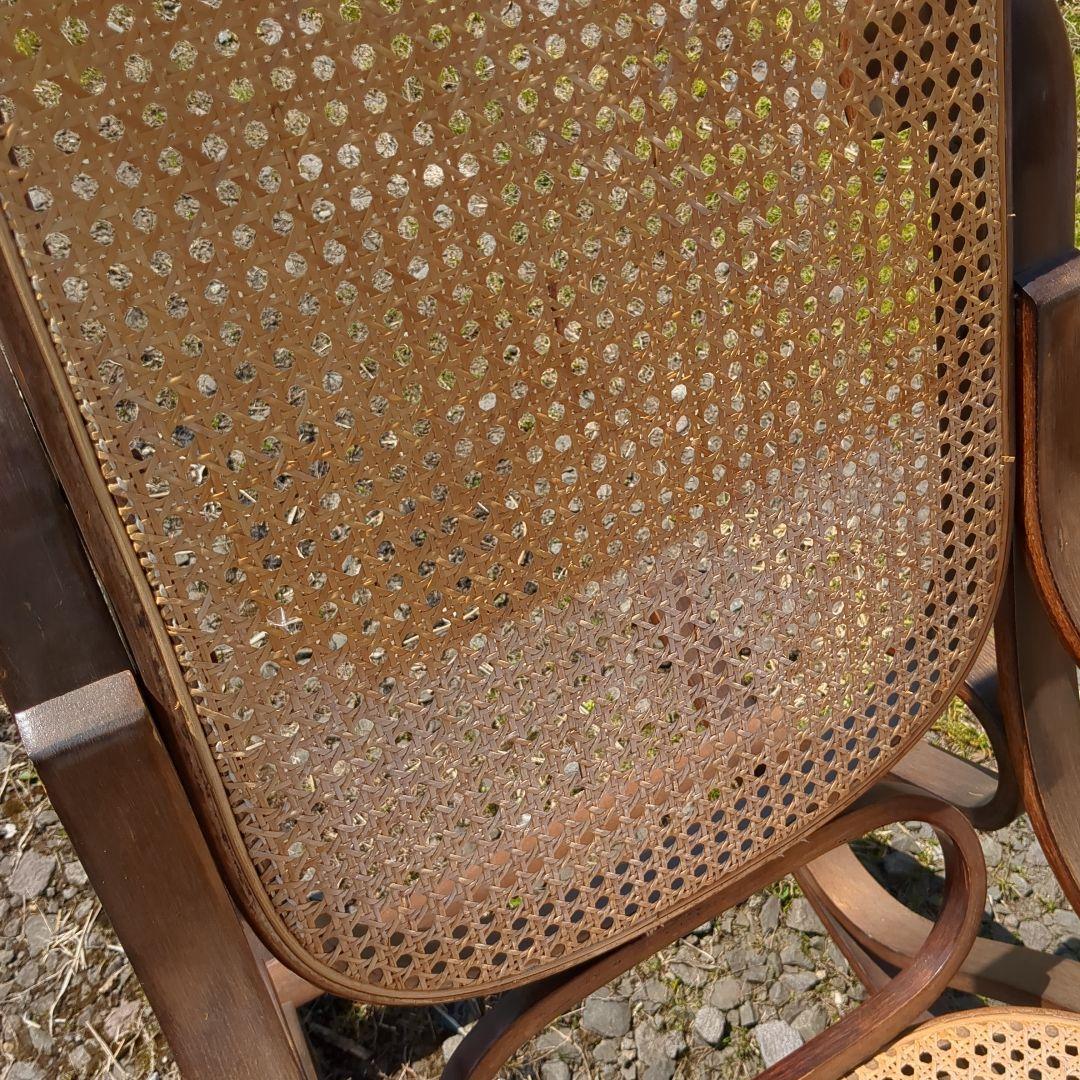 籘　ラタン　ロッキングチェア　ベントウッド　曲げ木　レトロ　アンティーク