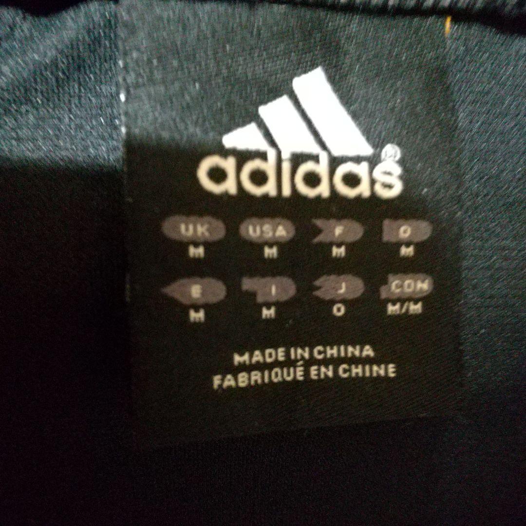 adidas ジャージ　上下セットアップ　黒白光沢　サイズO