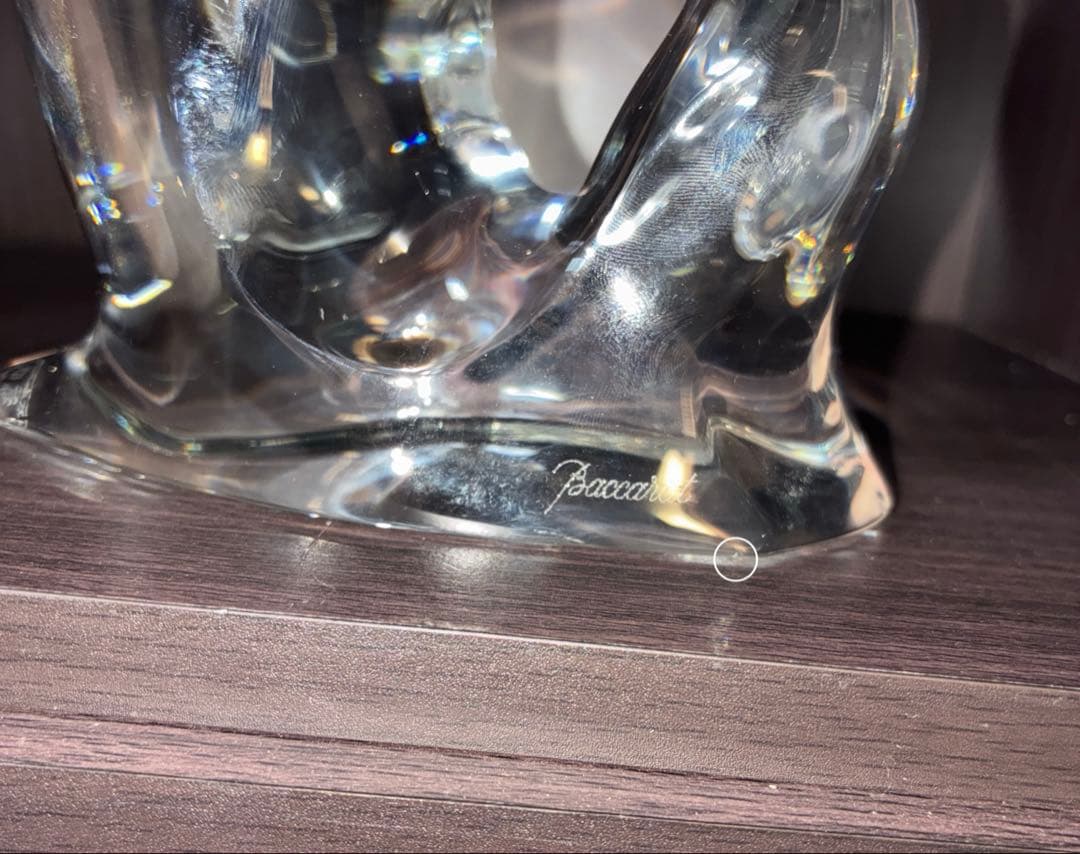 バカラ ペンギン　マザー＆ベイビー フィギュリン　置物　希少作品