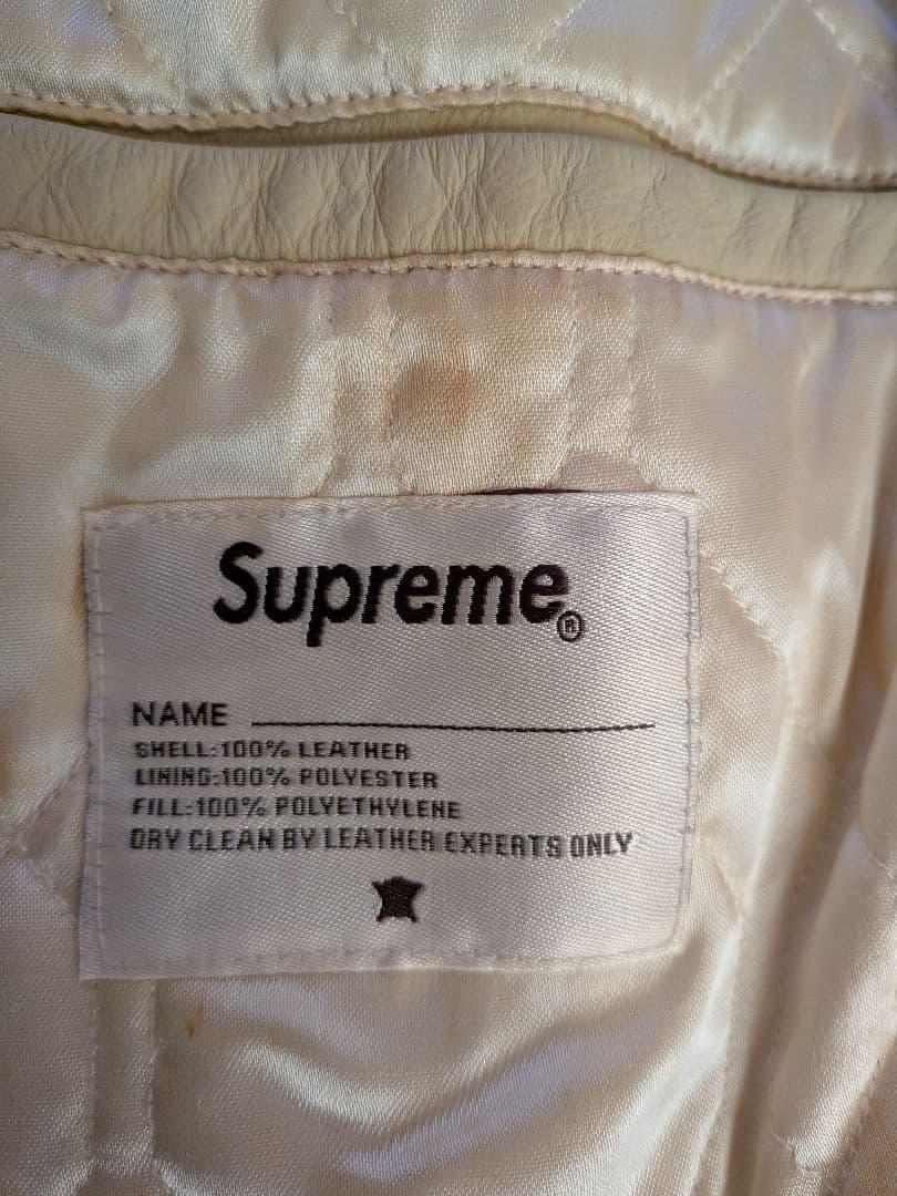 タケ​名作 07AW Supreme オールレザー スタジャン XL