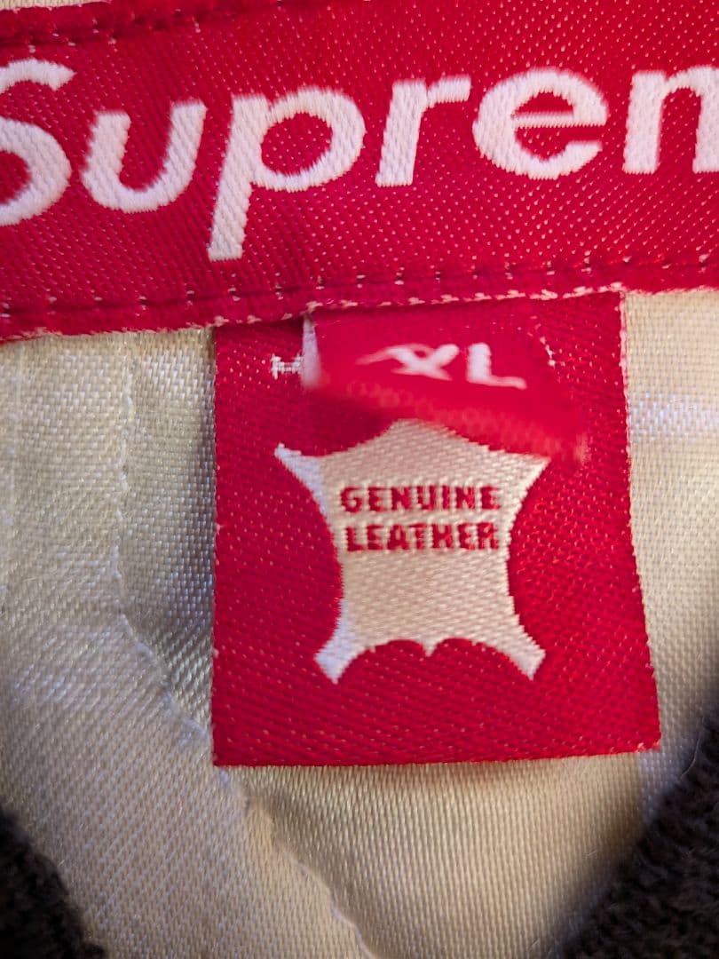 タケ​名作 07AW Supreme オールレザー スタジャン XL