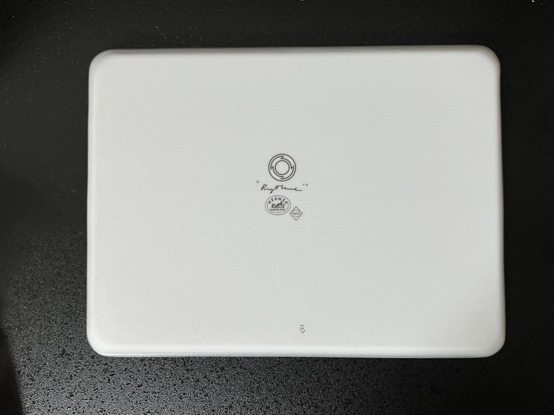 【新品・未使用】HERMES　エルメス　スクエアプレート　rhythm　リズム