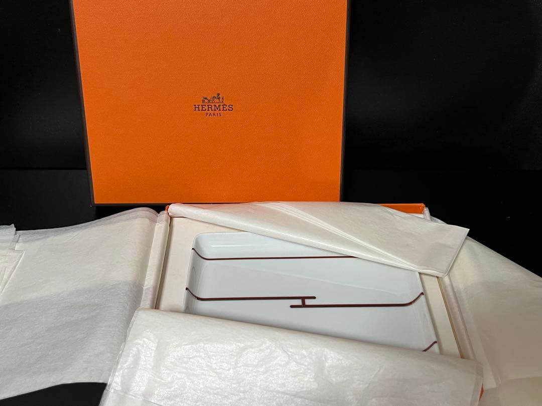 【新品・未使用】HERMES　エルメス　スクエアプレート　rhythm　リズム