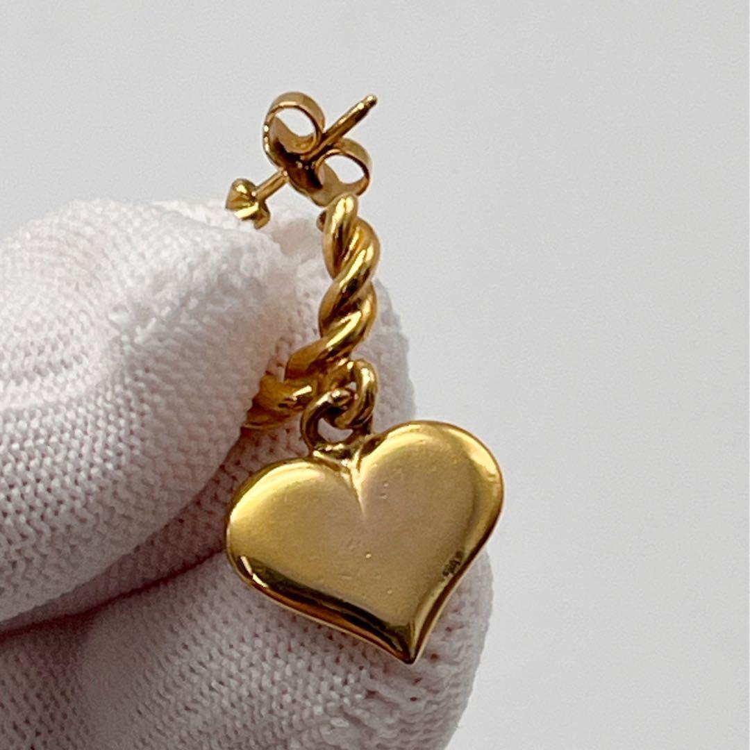 ルイヴィトン ブークルドレイユ ピアス 片耳 LV GPゴールド　ハート