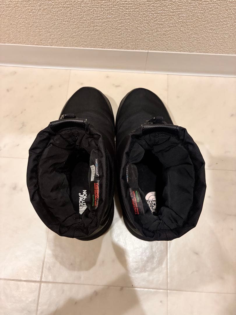 【美品】ノースフェイス24cm スノーブーツ　ブラック　黒