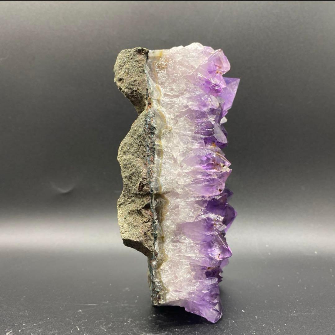 高品質 アメジスト クラスター 917g 天然石　原石☆美結晶☆美極濃紫