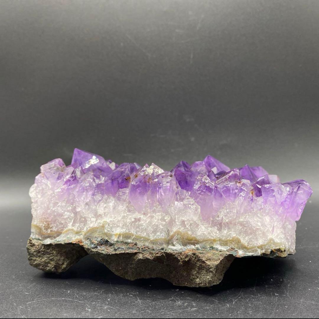 高品質 アメジスト クラスター 917g 天然石　原石☆美結晶☆美極濃紫