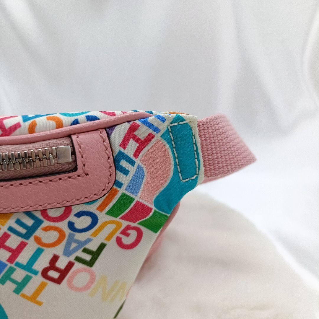 美品 グッチ×ノースフェイス ボディバッグ マルチカラー ナイロン