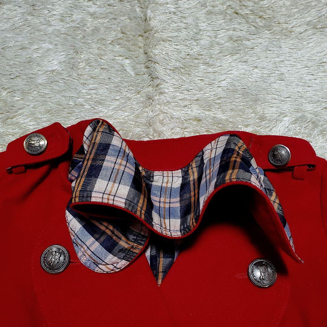 美品✨バーバリーブルーレーベル　ピーコート　銀ボタン　ノバチェック　Sam様