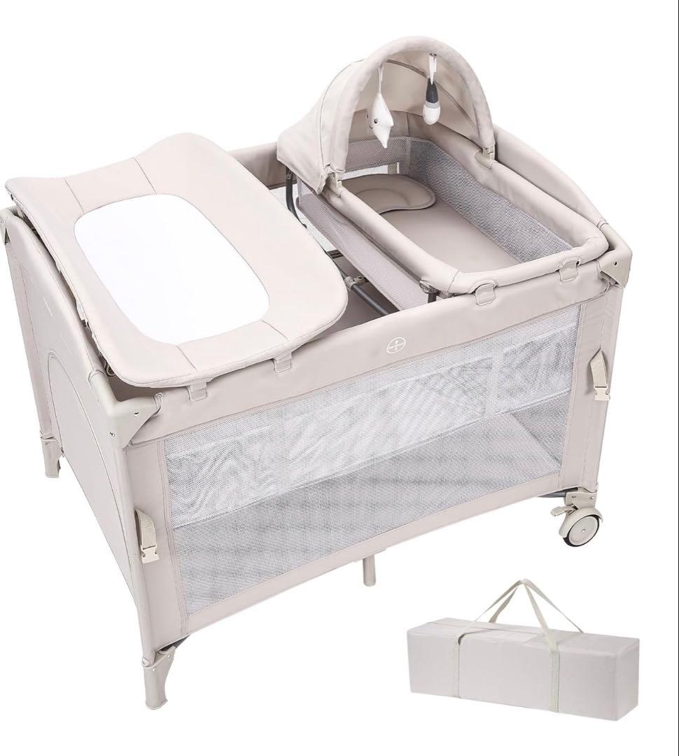 Thinkmax ベビーベッド 折りたたみ 添い寝 揺りかご おむつ交換台