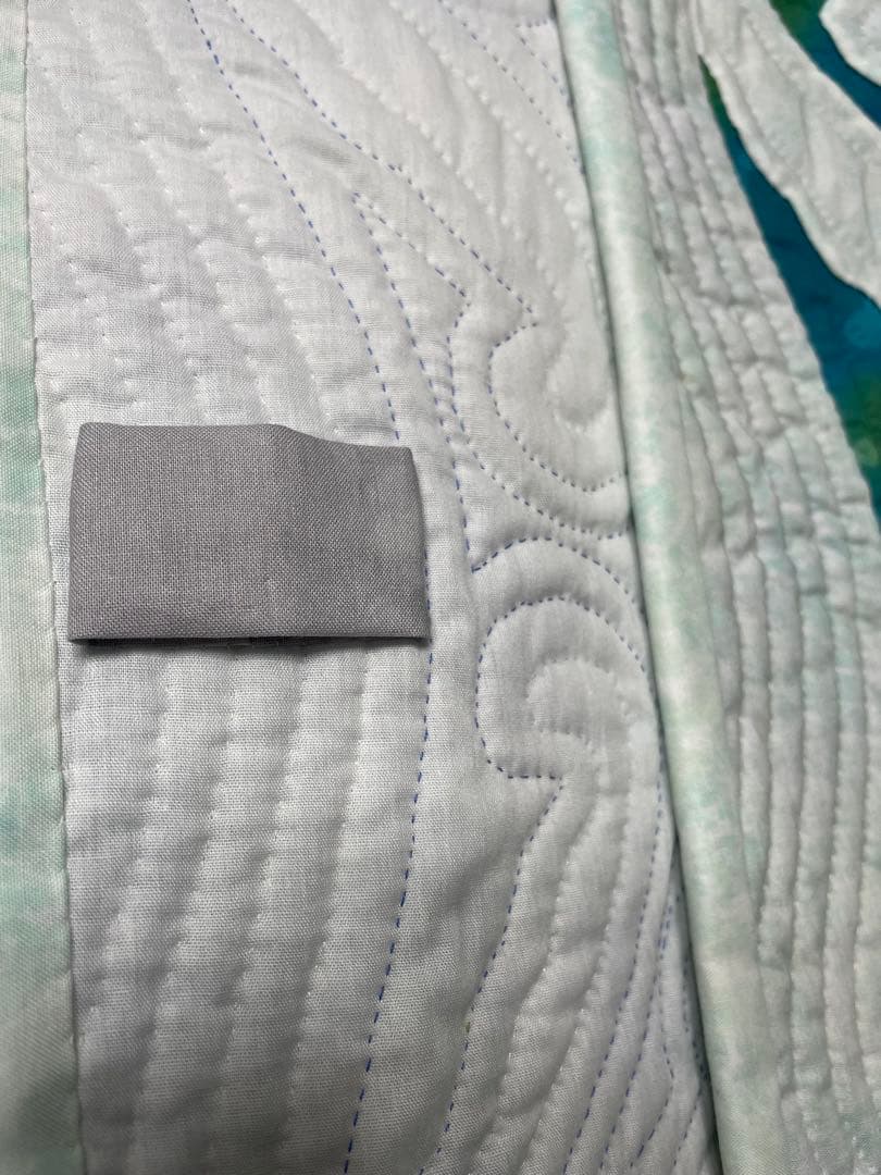 専用ハワイアンキルト タペストリー 緑柄白柄