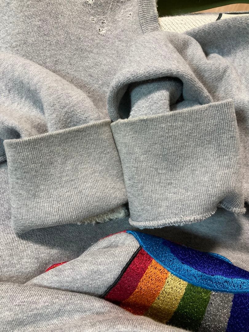 美品グッチGUCCIスウェットXSレインボージャケットコートスニーカーローファー