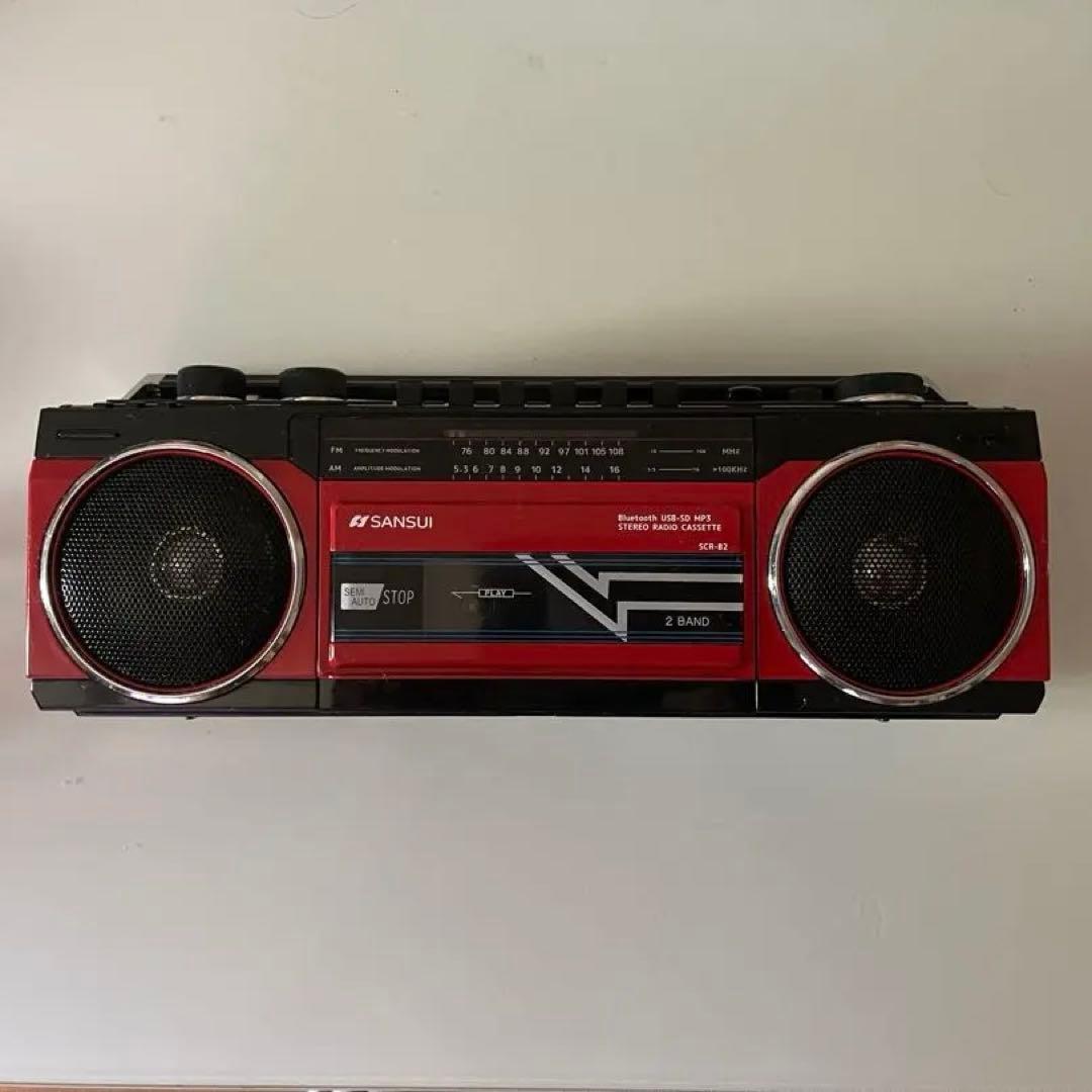 SANSUI Bluetooth搭載ラジカセ SCR-B2【RD】