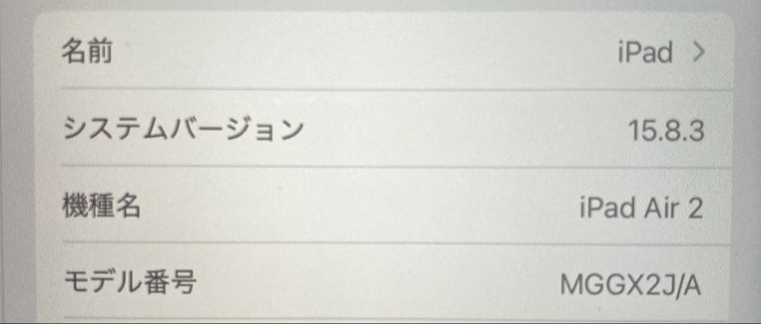 iPad本体 iPad Air 2 Wi-Fi + Cellular 16GB au