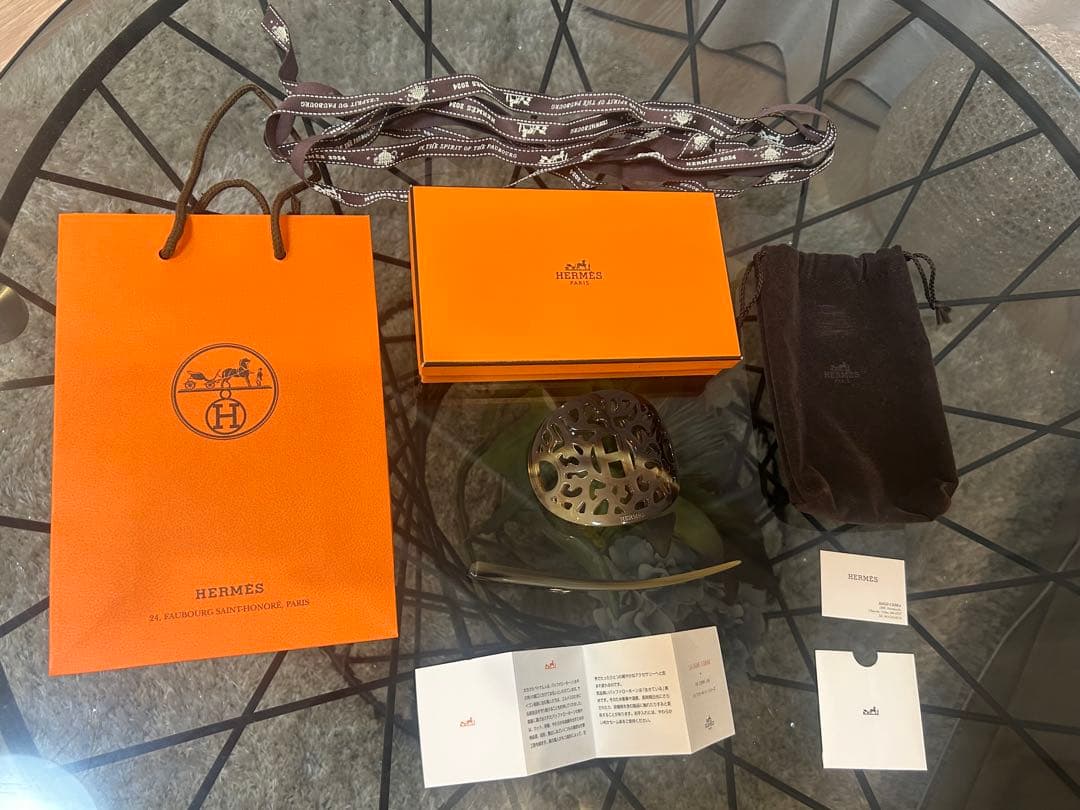 【ひろ＊＊さん専用】HERMES ヘアアクセサリー グレー