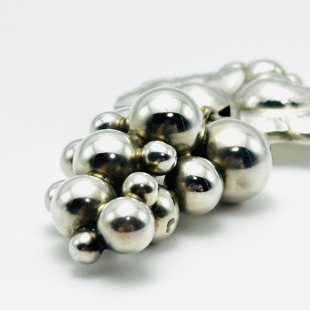   217Bムーンライトグレープ　シルバーブローチ