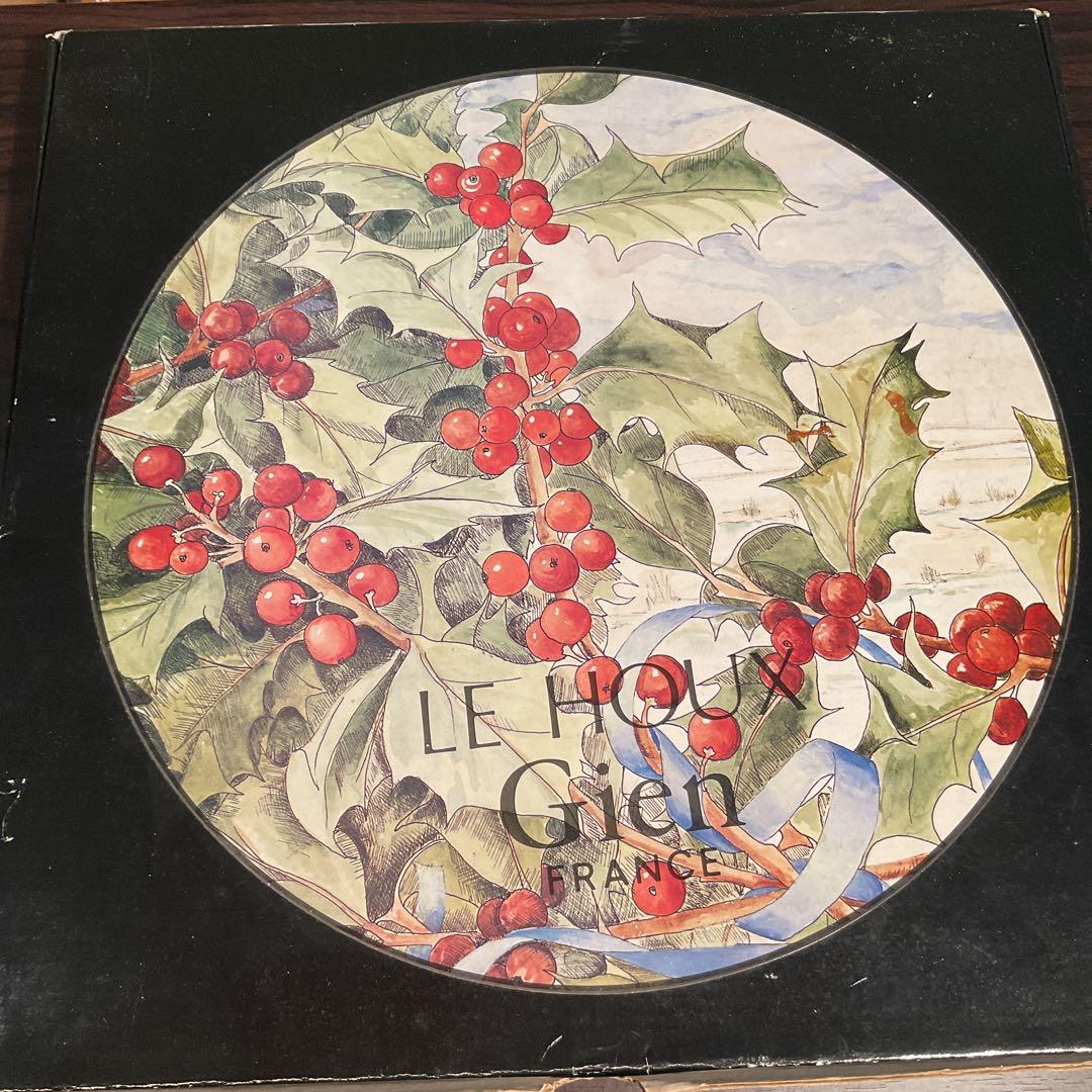 LE HOUX　フランス　ジアン　クリスマスプレート　柊　皿