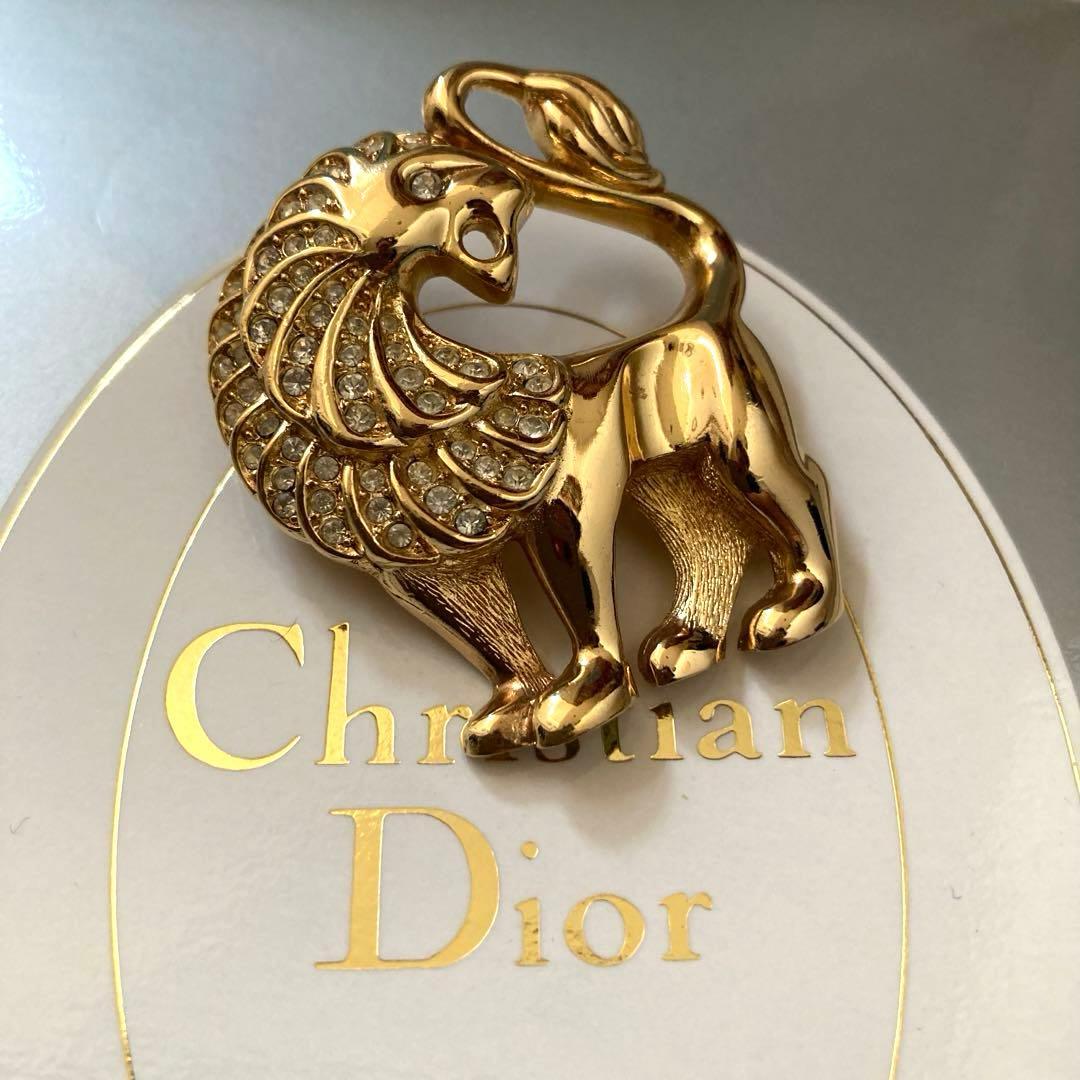 専用◆クリスチャンディオールChristian Diorブローチライオンモチーフ