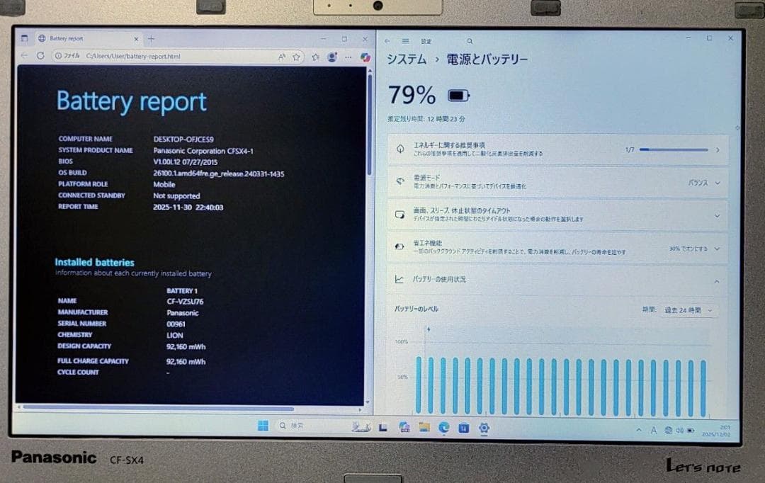 Panasonic レッツノート Corei5 メモリ16GB SSD512GB