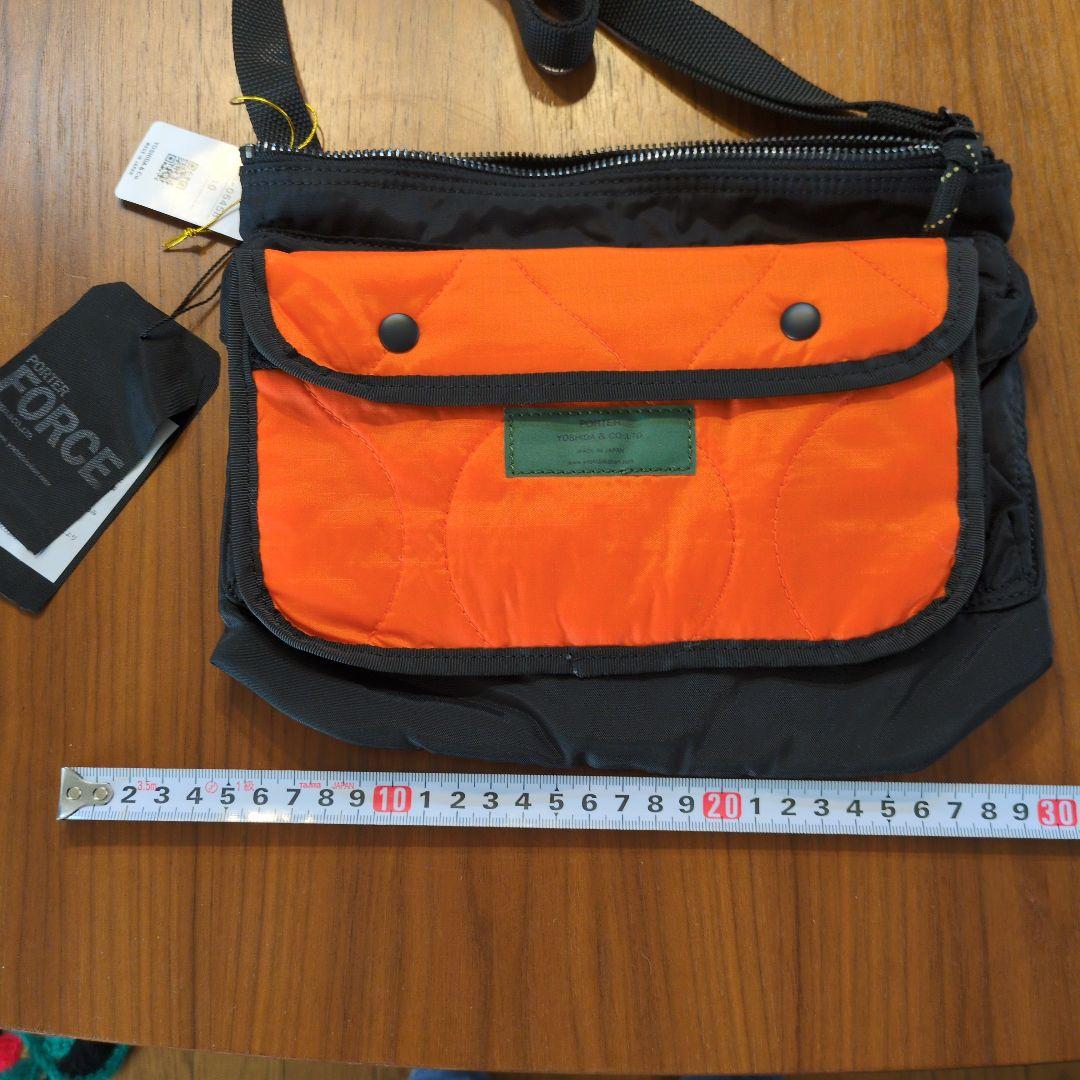 新品 PORTER ショルダーバッグ ブラック/オレンジ