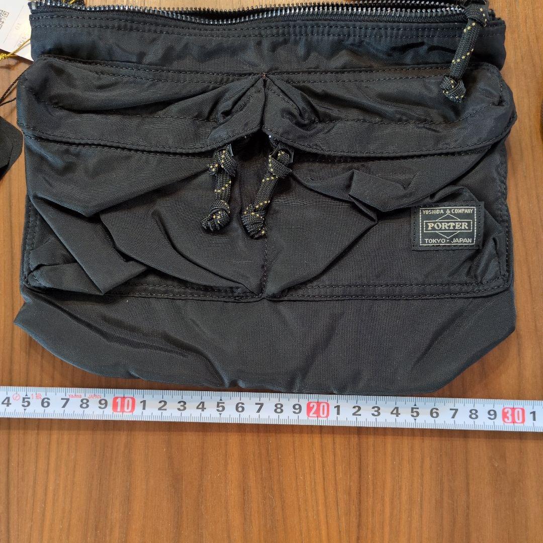 新品 PORTER ショルダーバッグ ブラック/オレンジ