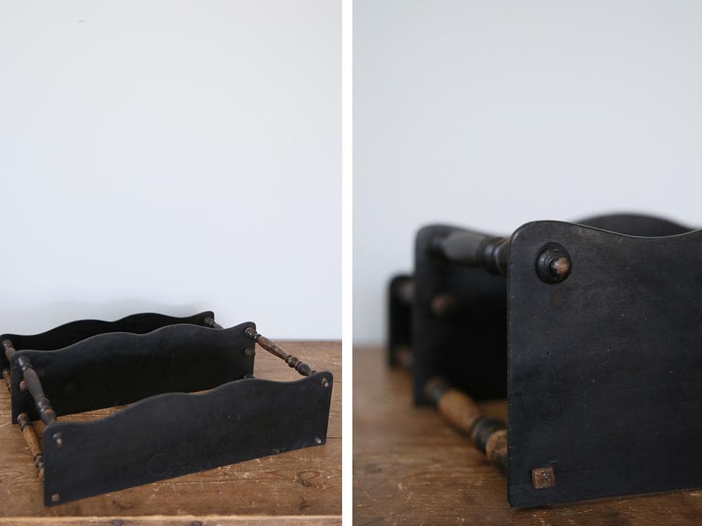 フランスアンティーク木製ウォールシェルフ/壁掛けラック/飾り棚(90-230)