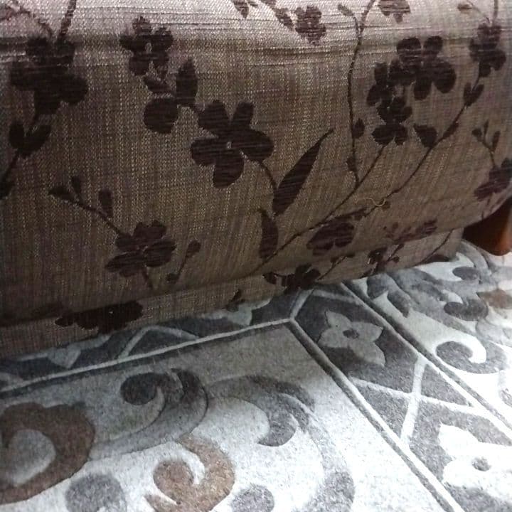 花柄デザイン 2人掛けソファ　国産家具