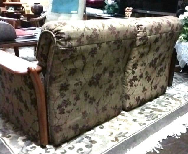 花柄デザイン 2人掛けソファ　国産家具