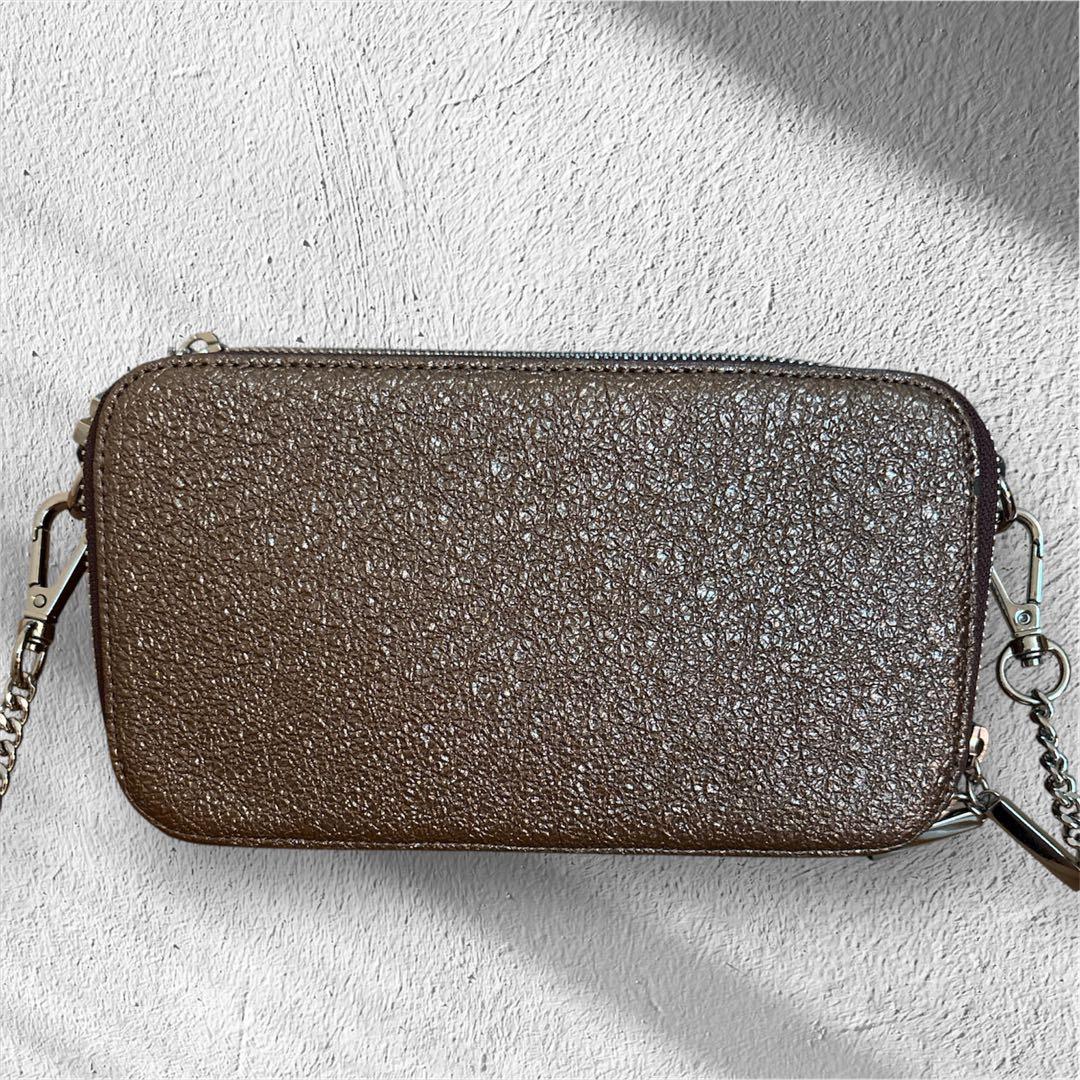 極美品 DIANA グリッター ショルダーバッグ カメラバック チェーン ラメ