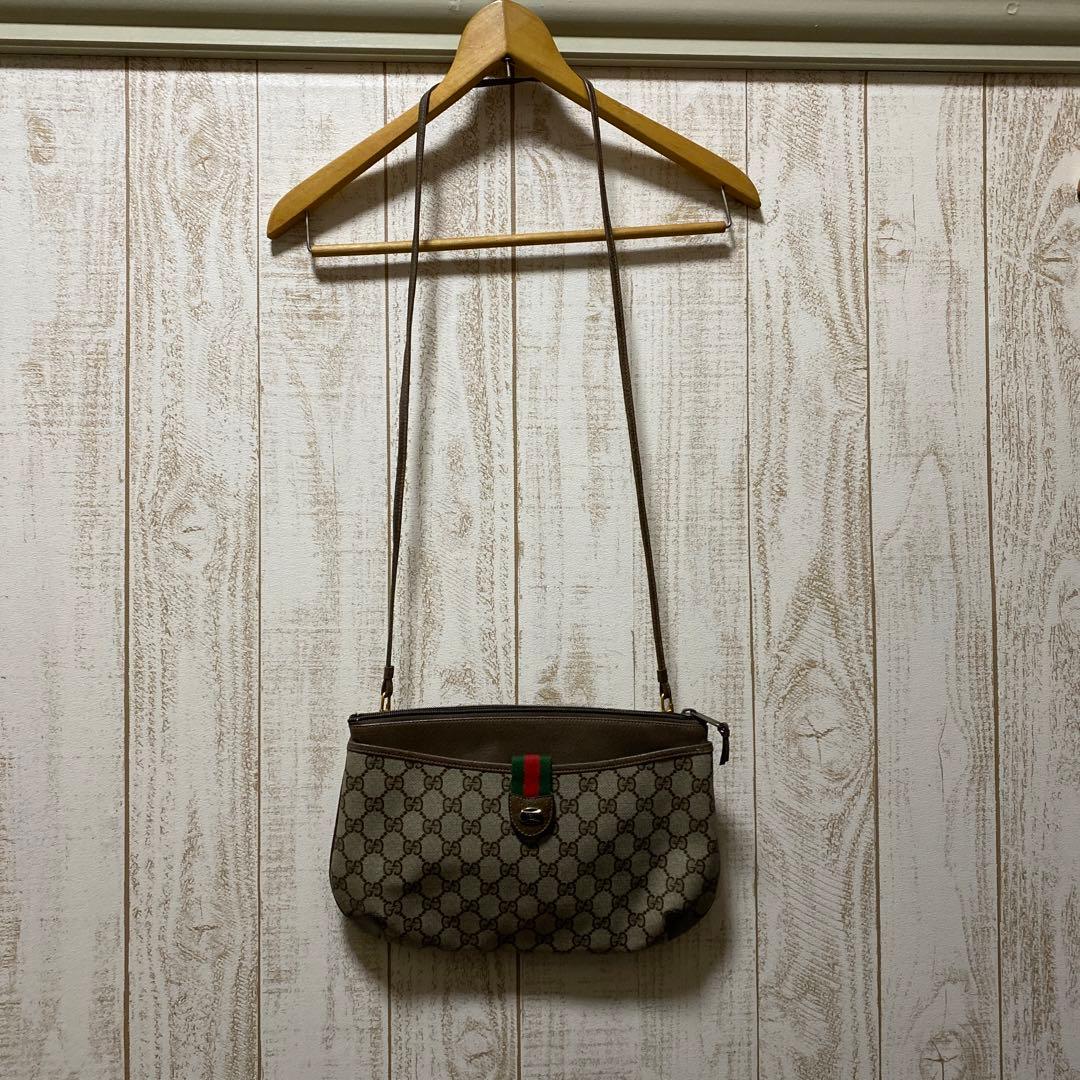 ミナミGUCCI シェリーライン ショルダーバッグ 内側難あり