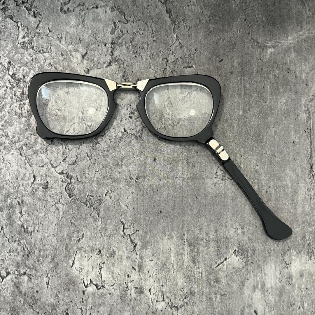 希少品 ヴィンテージ 折り畳み式 ルーペ 虫眼鏡 ブラック アンティーク