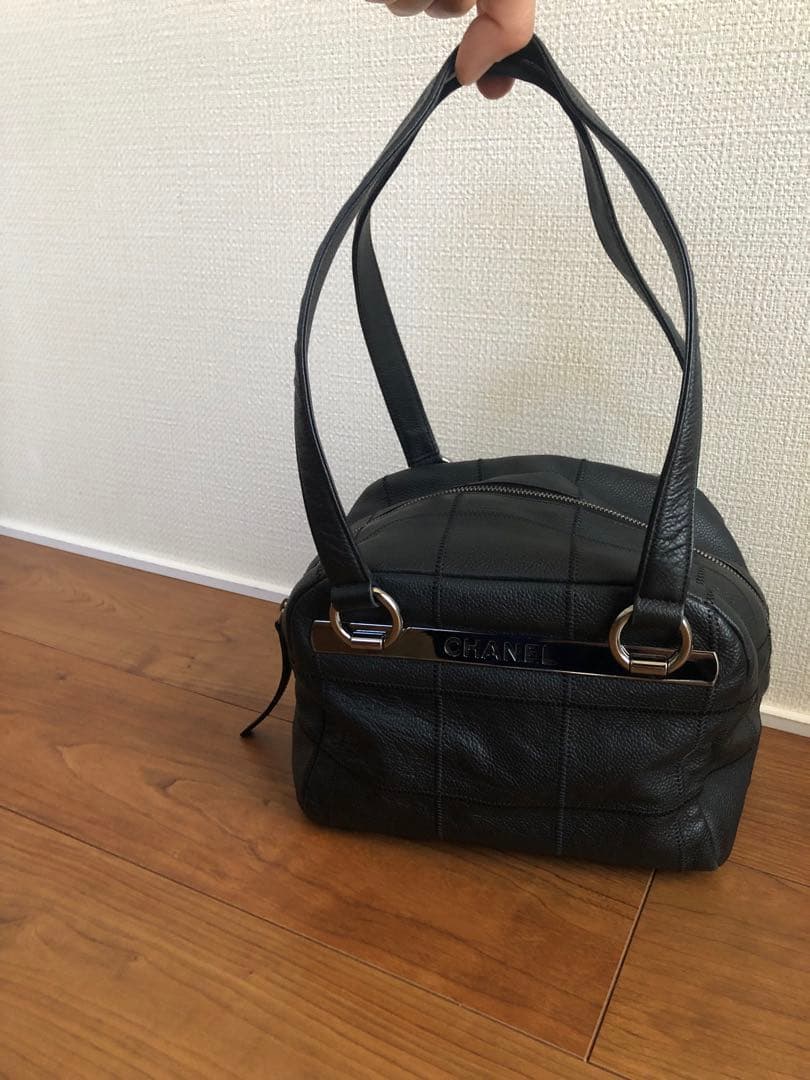 CHANELシャネル チョコバー ハンドバッグ キャビアスキン