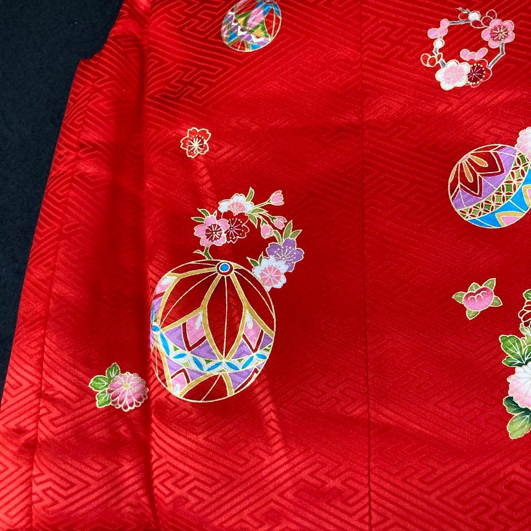 七五三 正絹　被布コート　赤　3歳⭐︎