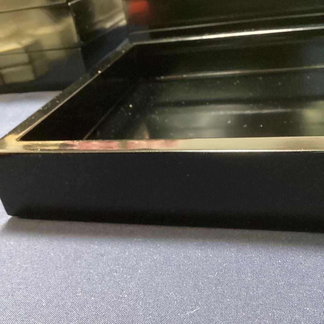 木製黒塗長角八寸と京焼福字香合　珍味入れ　　7セット　　新品未使用