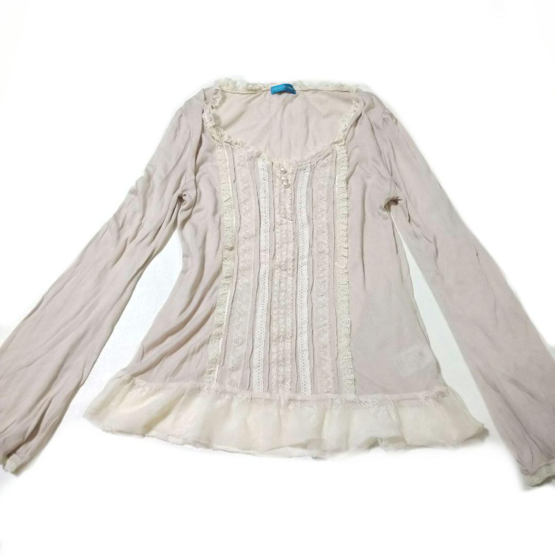 00s coquette姫系 レースフリルカットソーキャミセットLIZLISA系