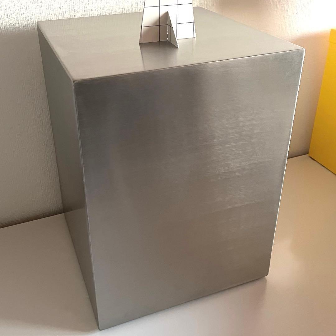 【新品】ステンレス製 スツール/サイドテーブル〈四角〉