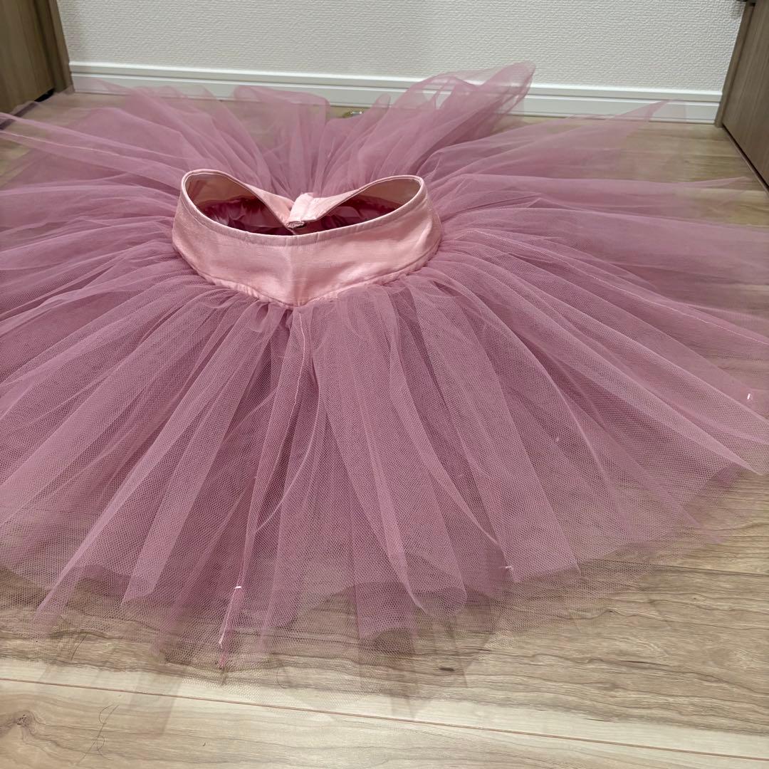 バレエ　チュチュ　ピンク　シンプル　大人フリーサイズ　ハンドメイド　職人