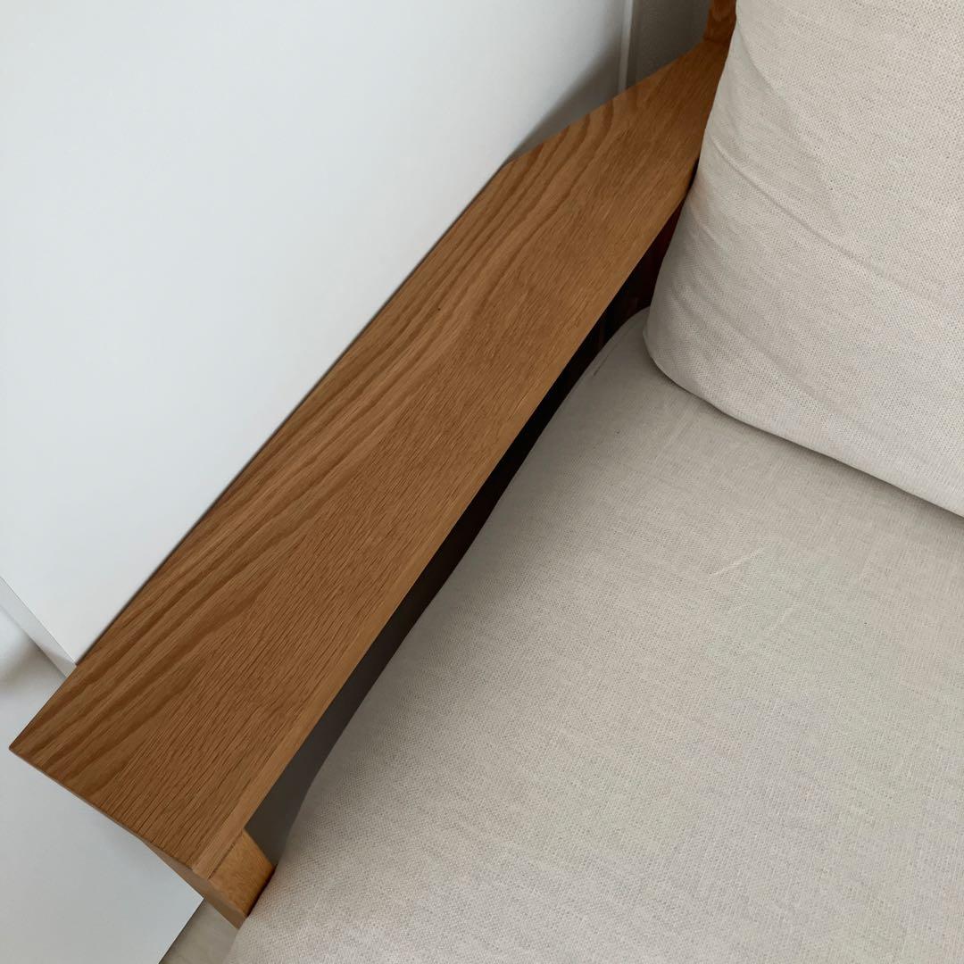 【送料込み】無印良品 ソファ 木製フレーム 2.5シーターMuji