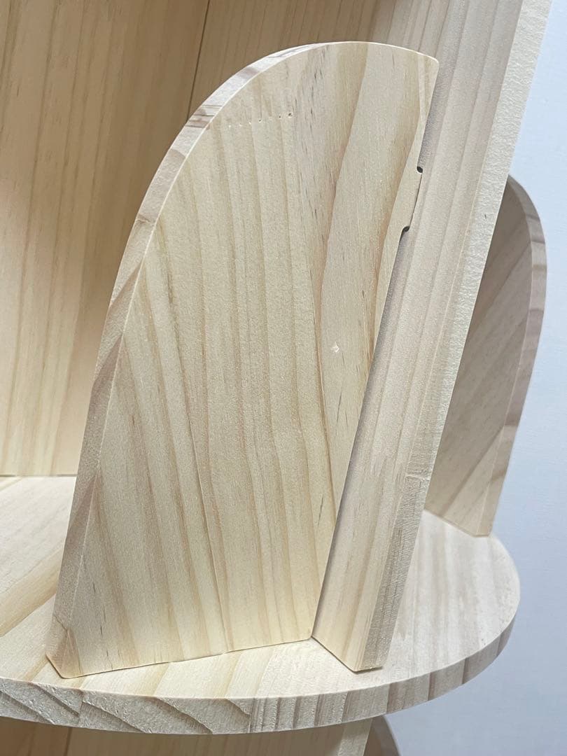 【美品】回転式 本棚 絵本棚 4段 木製 ナチュラル 省スペース 回転ラック