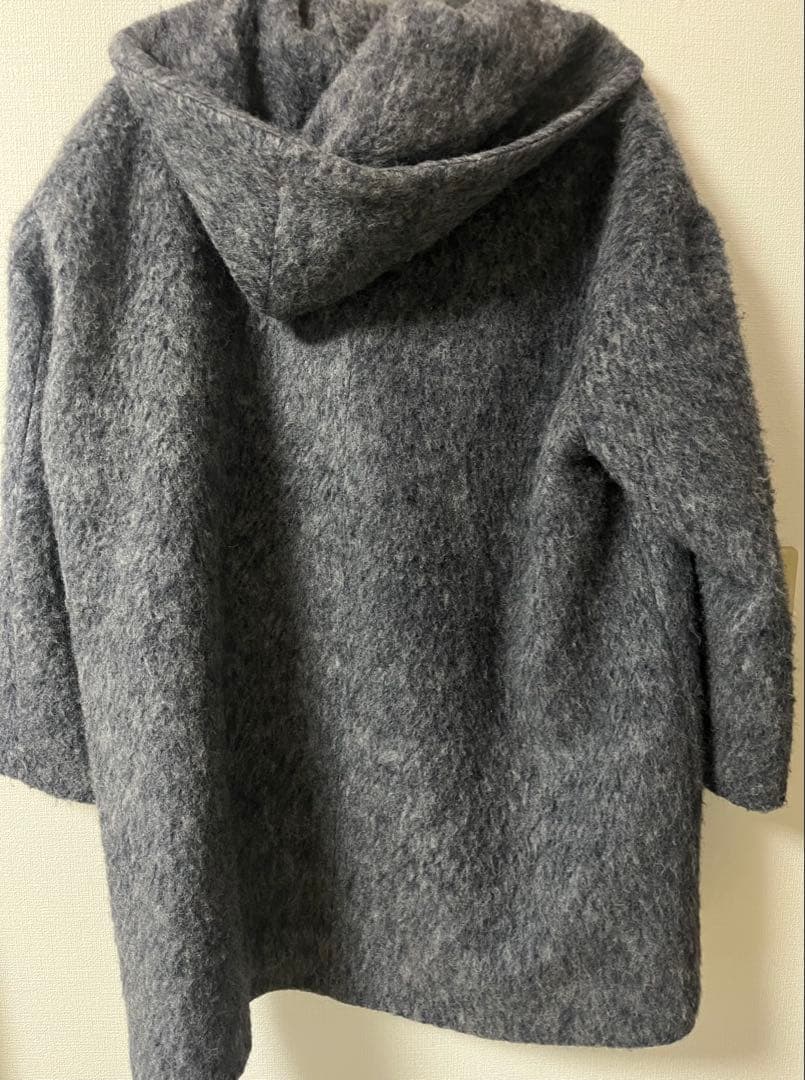 SHIPS any★シャギー フーディー ガウン コート