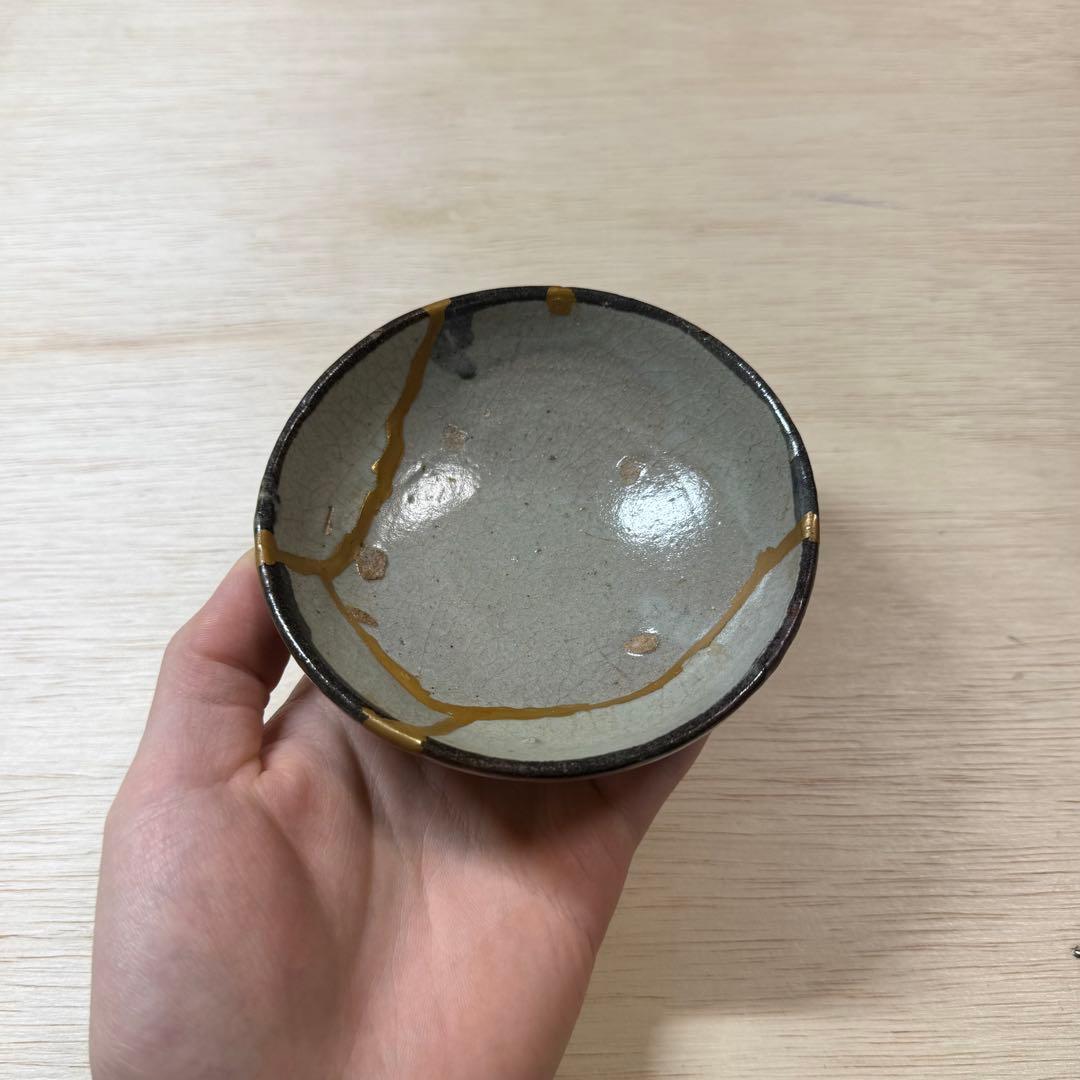 古唐津 皮鯨手 盃 山盃 桃山時代 江戸時代 陶片 初期伊万里 金継ぎ 古美術