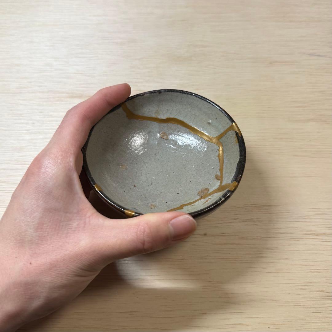 古唐津 皮鯨手 盃 山盃 桃山時代 江戸時代 陶片 初期伊万里 金継ぎ 古美術