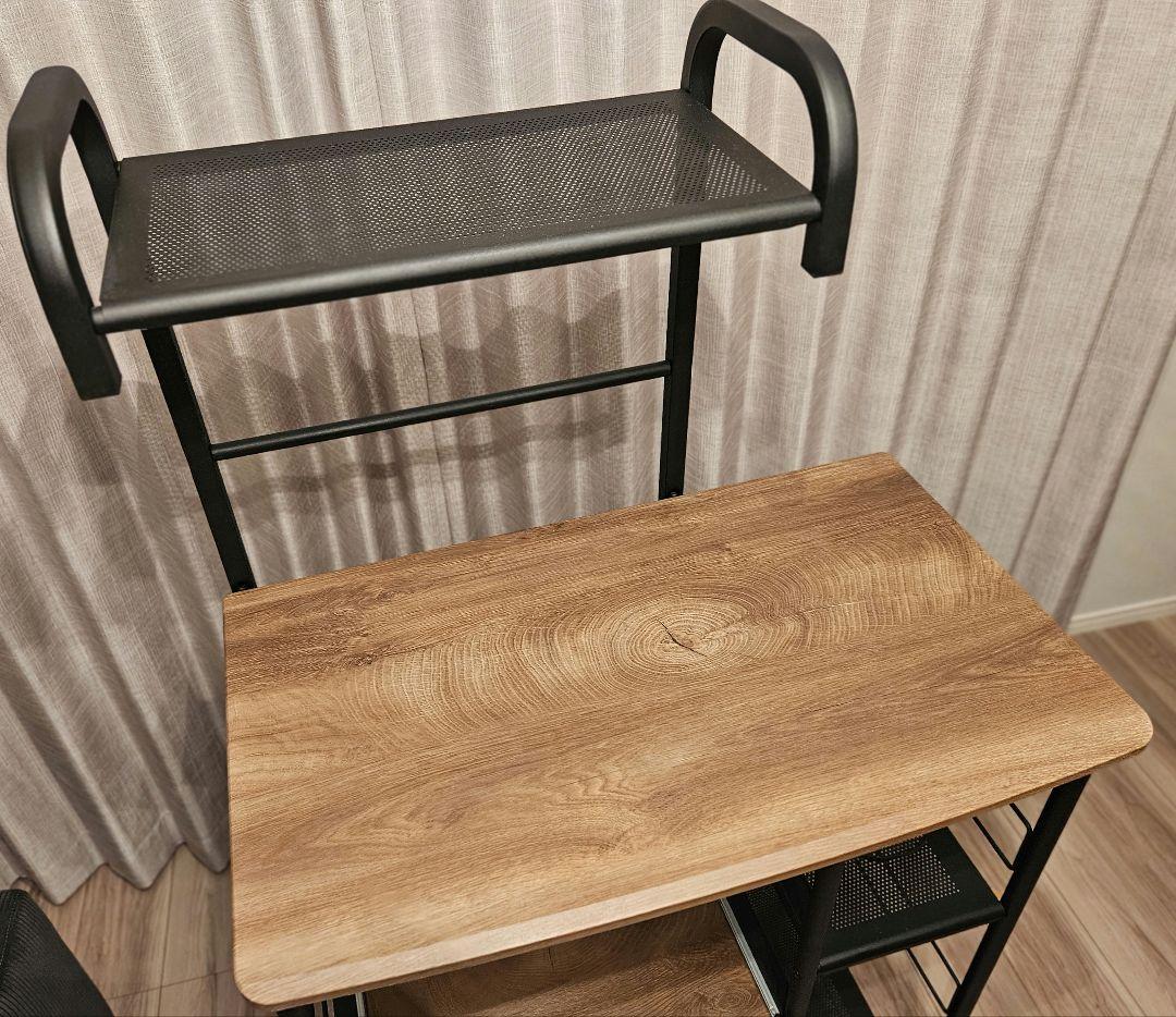 美品 キッチンラック コンセント付き